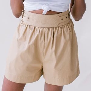 Buckle Waist Shorts